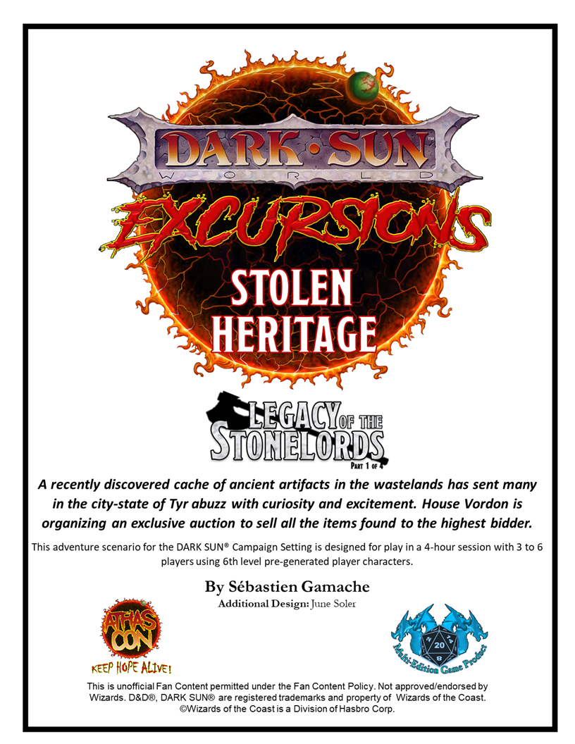 Flyer image for Stolen Heritage