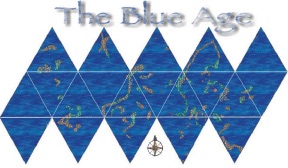 A full map Athas in the Blue age. Water covers most of the planet's surface.